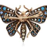 ANTIQUE DIAMOND AND MULTI-GEM BUTTERFLY BROOCH - Foto 3
