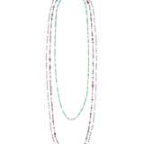 THREE DIAMOND, RUBY, SAPPHIRE AND EMERALD NECKLACES - photo 3