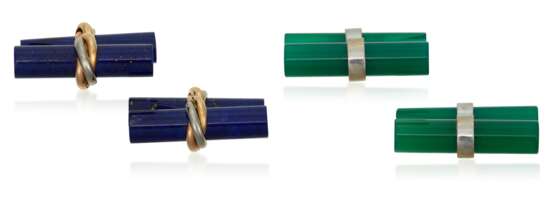 Cartier. CARTIER TWO MULTI-GEM CUFFLINKS - photo 1