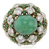 EMERALD AND DIAMOND RING - photo 1