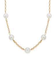 CULTURED PEARL AND GOLD NECKLACE