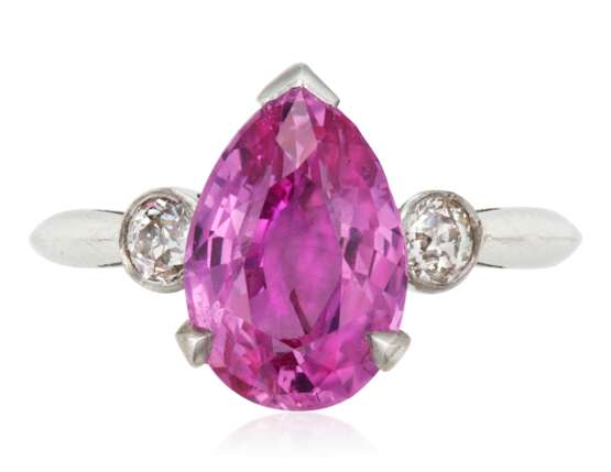 PINK SAPPHIRE AND DIAMOND RING - photo 2