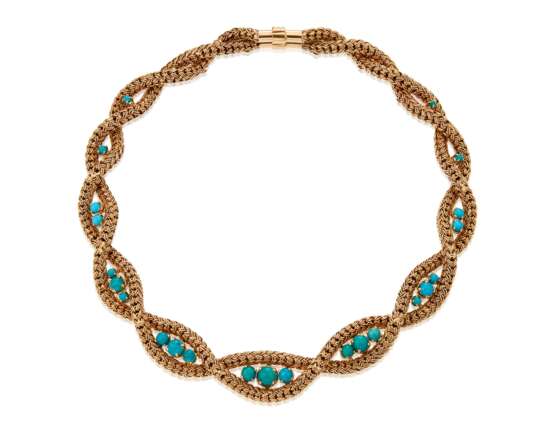 GOLD AND TURQUOISE NECKLACE - photo 3