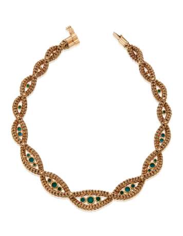 GOLD AND TURQUOISE NECKLACE - фото 4