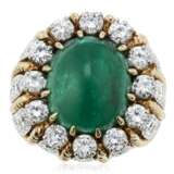 EMERALD AND DIAMOND RING - photo 1