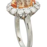 ORANGE SAPPHIRE AND DIAMOND RING - Foto 3