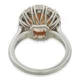 ORANGE SAPPHIRE AND DIAMOND RING - photo 4