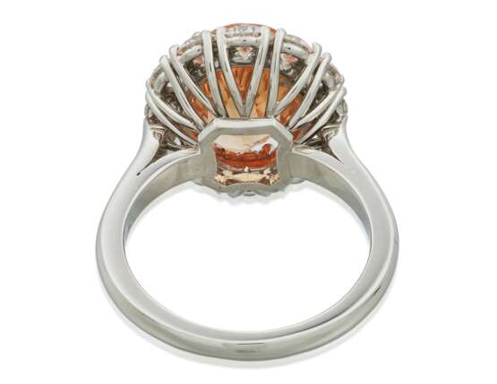 ORANGE SAPPHIRE AND DIAMOND RING - Foto 4