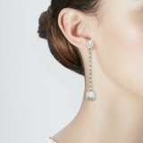 Cartier. CARTIER DIAMOND AND PLATINUM EARRINGS - photo 2