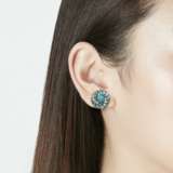 TURQUOISE AND DIAMOND RING AND EARRINGS - Foto 2