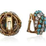 TURQUOISE AND DIAMOND RING AND EARRINGS - Foto 3