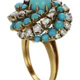 TURQUOISE AND DIAMOND RING AND EARRINGS - photo 4