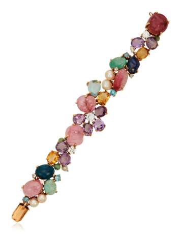 MULTI-GEM AND GOLD BRACELET - photo 3