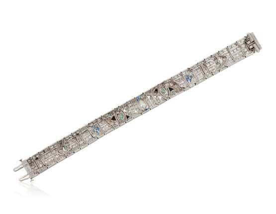 ART DECO DIAMOND AND MULTI-GEM BRACELET - photo 4