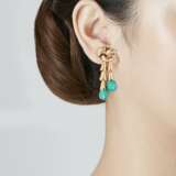 EMERALD AND GOLD EARRINGS - Foto 2