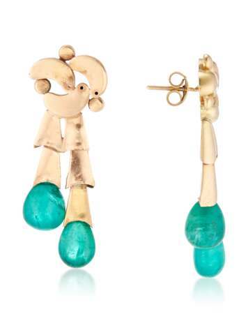 EMERALD AND GOLD EARRINGS - photo 3