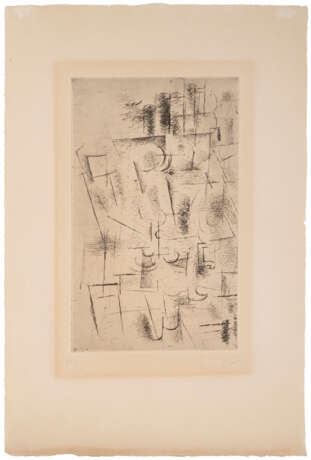 George Braque. George Braque (Argenteuil 1882 - Parigi 1963): Composition. (Nature Morte aux Verres) 1912 - фото 1
