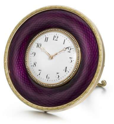 A Fabergé gold and silver-gilt mounted guilloché enamel timepiece, Moscow, circa 1895 - фото 2