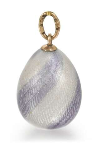A Fabergé gold and guilloché enamel egg pendant, workmaster Feodor Afanasiev, St Petersburg, circa 1900 - Foto 2