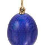 A Fabergé gold and guilloché enamel egg pendant, workmaster August Hollming, St Petersburg, circa 1900 - photo 1