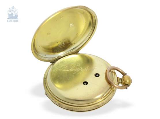 Taschenuhr: ausgesprochen schöne englische Taschenuhr für den chinesischen Markt, Duplexhemmung, springende Sekunde, Emaille-Malerei, Hallmarks 1815 - Foto 2