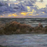 Painting “Salty surf”, Canvas on the subframe, Oil paint, Contemporary art, Marine, Russia, 2021 - photo 1