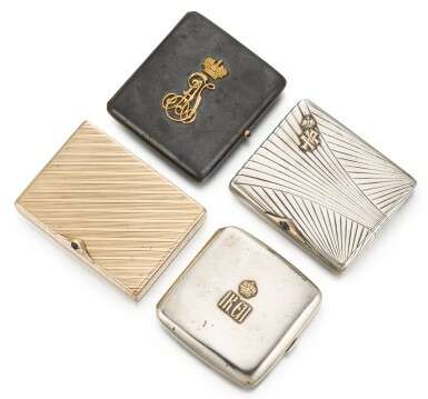 A group of four gold, silver and gunmetal Russian cigarette cases, various makers and dates, Moscow, circa 1900 - фото 1