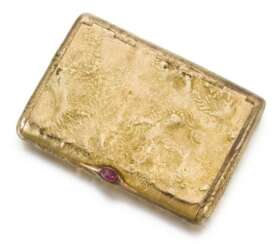 A gold samorodok cigarette case, Andrei Bragin, St Petersburg, 1899-1908