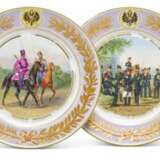 Two porcelain military plates, Imperial Porcelain Factory, St Petersburg, period of Alexander II, 1871-1874 - фото 1