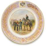 Three porcelain military plates, Imperial Porcelain Factory, St Petersburg, period of Alexander II, 1871-1875 - фото 3
