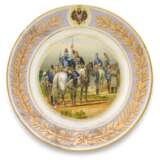 Three porcelain military plates, Imperial Porcelain Factory, St Petersburg, period of Alexander II, 1871-1875 - фото 4