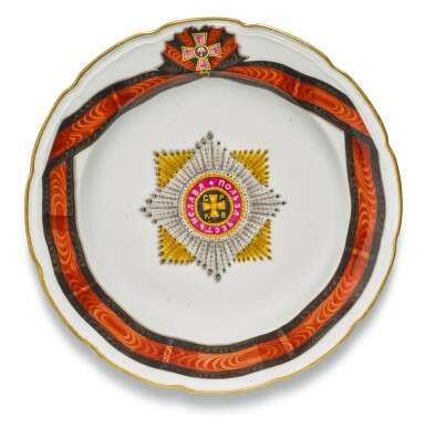 Eight porcelain plates from the service of the order of St Vladimir, Gardner Porcelain Manufactory, Verbilki, 1778-1780 - Foto 6