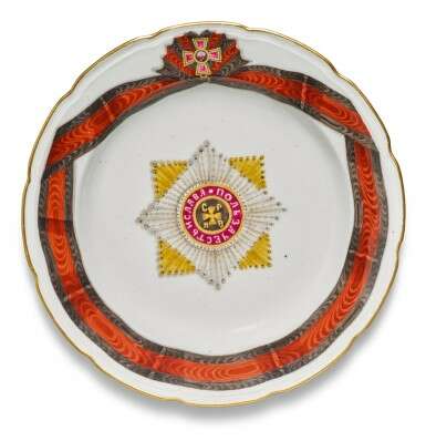 Eight porcelain plates from the service of the order of St Vladimir, Gardner Porcelain Manufactory, Verbilki, 1778-1780 - Foto 7