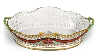 A porcelain basket from the order of St Vladimir Service, Gardner Porcelain Factory, Verbilki, 1778-1780
