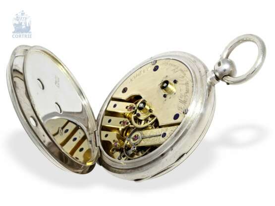 Taschenuhr: hochfeines englisches Taschenchronometer mit Chronometerhemmung, signiert J.M. French, Royal Exchange London, Hallmarks London 1867 - Foto 3
