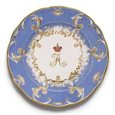 Six porcelain dinner plates from the Farm Palace Banquet Service, Imperial Porcelain Manufactory, St Petersburg, period of Nicholas I (1825-1855) - photo 6