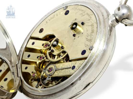 Taschenuhr: hochfeines englisches Taschenchronometer mit Chronometerhemmung, signiert J.M. French, Royal Exchange London, Hallmarks London 1867 - Foto 6