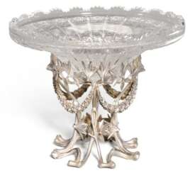 A Fabergé silver and cut-glass tazza, Moscow, 1899-1908