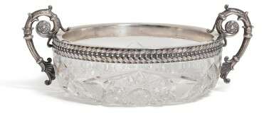 A silver-mounted cut-glass two-handled bowl, 15th Artel, Moscow, circa 1913 - photo 1