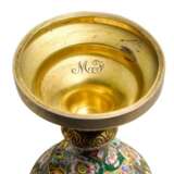 A silver-gilt and cloisonné enamel goblet, Feodor Rückert, Moscow, 1899-1908 - Foto 3