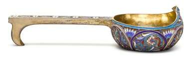 A silver-gilt, cloisonné and pictorial enamel punch set, workmaster Nikolai Alekseev, Moscow, 1893 - photo 3