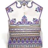 A rare silver and champlevé enamel salt throne, marked Khlebnikov with the Imperial Warrant, Moscow, 1879 - фото 3
