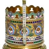 A silver-gilt and cloisonné enamel tea glass holder, 11th Moscow Artel, Moscow, 1908-1917 - Foto 4