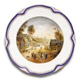 A pair of topographical plates, Kuznetsov Porcelain Factory, second half 19th century - photo 2