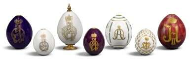 Seven Russian porcelain Easter eggs by the Imperial Porcelain Factory, St Petersburg, late-19th/early-20th century - фото 1