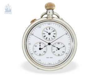 Taschenuhr: sehr seltene Beobachtungsuhr mit Schleppzeigerchronograph und 60-Minuten-Register, königlicher Chronometermacher Smith & Son London 141-166, um 1890