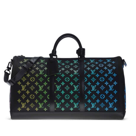 LOUIS VUITTON. A LIMITED EDITION BLACK LIGHT UP KEEPALL BANDOULIÈRE 50 - фото 1