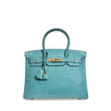 HERMÈS. A MATTE BLEU PAON ALLIGATOR BIRKIN 30 WITH GOLD HARDWARE - photo 1