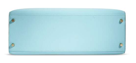 HERMÈS. A BLEU ATOLL EPSOM LEATHER SELLIER KELLY 35 WITH GOLD HARDWARE - photo 5