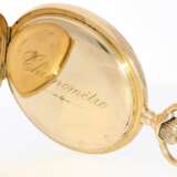 Taschenuhr: schwere und besonders große Goldsavonnette mit Chronometerhemmung, Schweiz um 1900 - photo 3